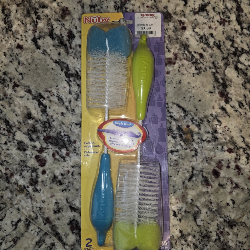 Nuby Bottle and Nipple Brush Set